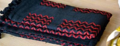 Keffieh palestinien Original Noir et rouge (keffieh im suleiman)