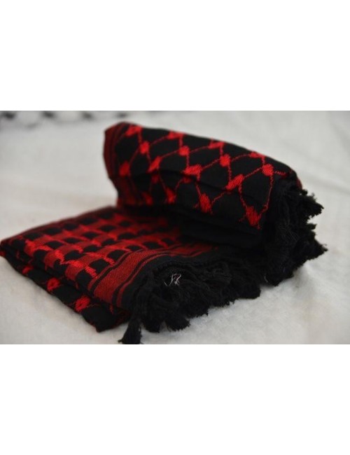 Keffieh palestinien Original Noir et rouge (keffieh im suleiman)