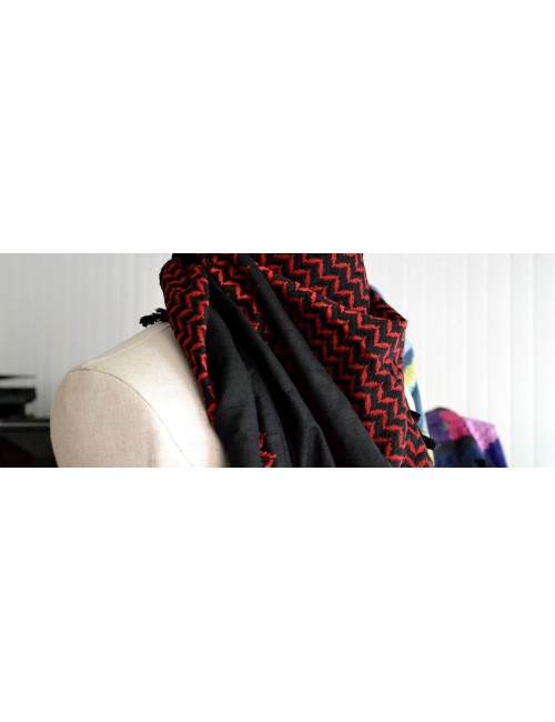 Keffieh palestinien Original Noir et rouge (keffieh im suleiman)