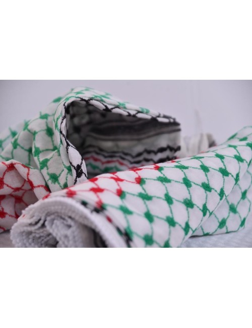 Keffieh palestinien Original couleur drapeau palestinien