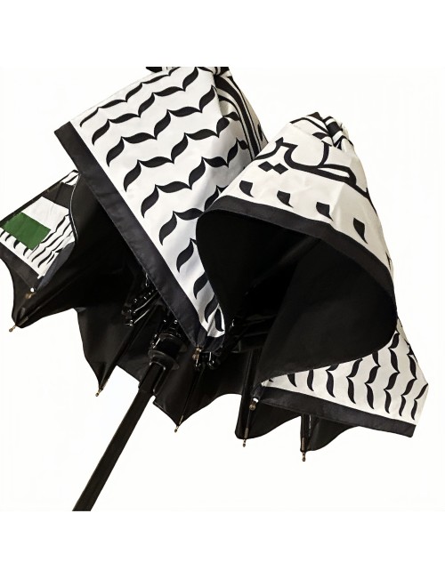 Parapluie keffieh palestinien : un accessoire engagé contre la pluie et l’oubli