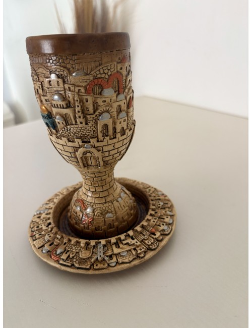 “Jérusalem en calice” – Sculpture (calice & assiette)