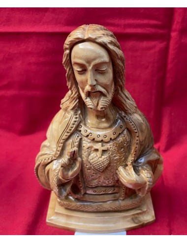 Sacré-Cœur de Jésus – Sculpture en bois d’olivier (Bethléem)