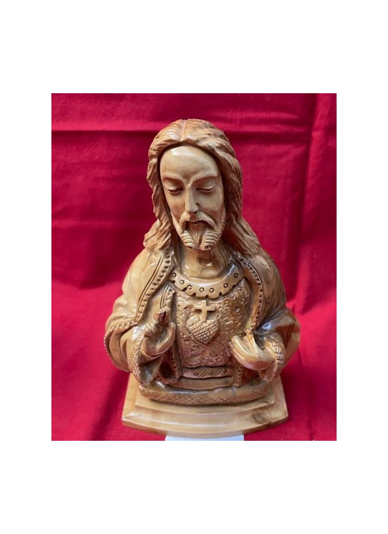 Sacré-Cœur de Jésus – Sculpture en bois d’olivier (Bethléem)