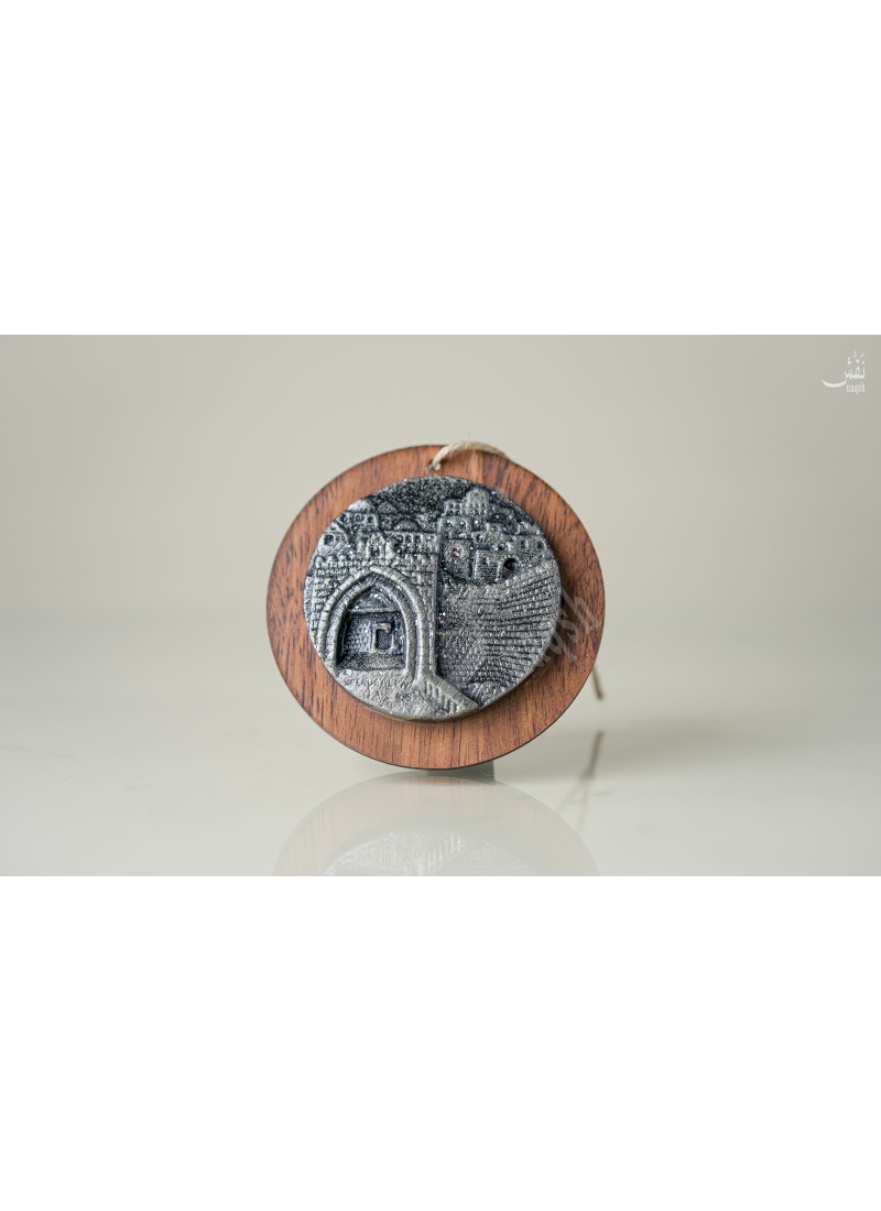 Pendentif mural "Jérusalem" en plâtre résiné – 10x10 cm