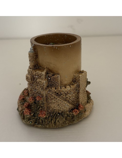 Bougie décorative Jerusalem – Citadelle & Roses (Résine peinte à la main)  Une lumière de paix venue de Jérusalem