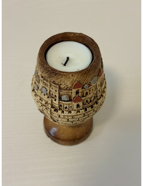 Bougeoir artisanal Jérusalem – Dôme du Rocher (résine sculptée)