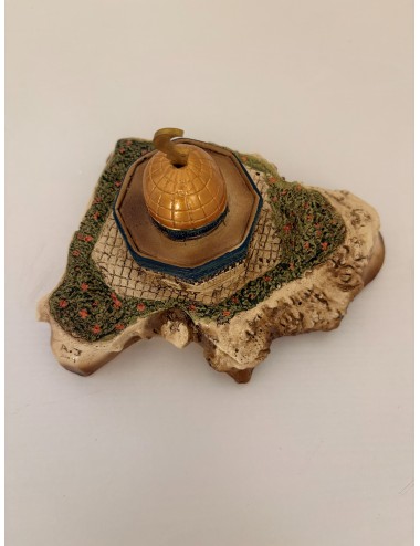 Maquette artisanale du Dôme du Rocher – Sculpture en plâtre résiné (signée A.J)