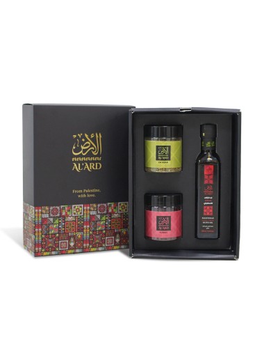 Coffret Cadeau Palestine – Huile d’Olive, Zaatar & Sumac
