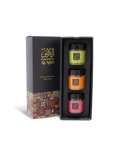 Coffret Épices Palestine – Zaatar, Dukkah & Sumac