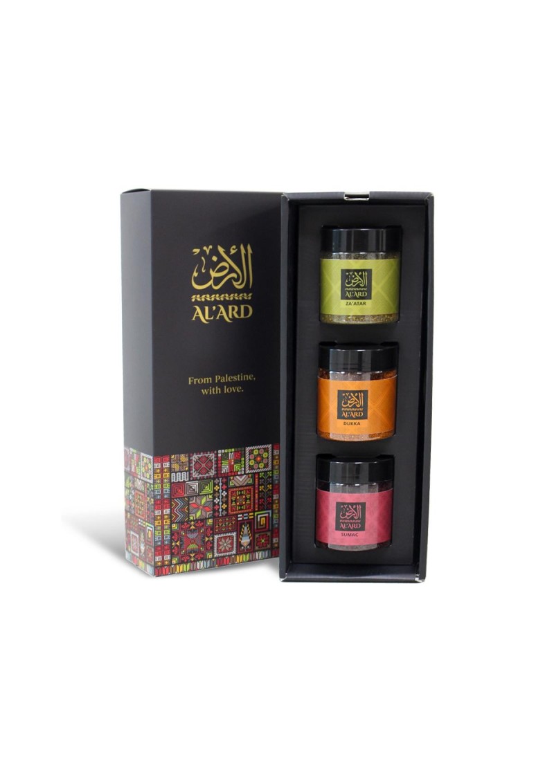 Coffret Épices Palestine – Zaatar, Dukkah & Sumac