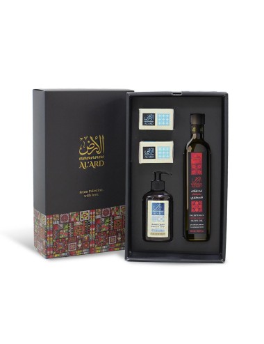 Coffret Bien-Être & Tradition – Huile d’Olive 500 ml & Savons Nabulsi