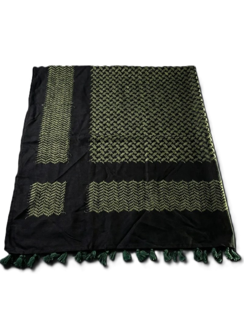 Keffieh palestinien Original Noir liséré doré