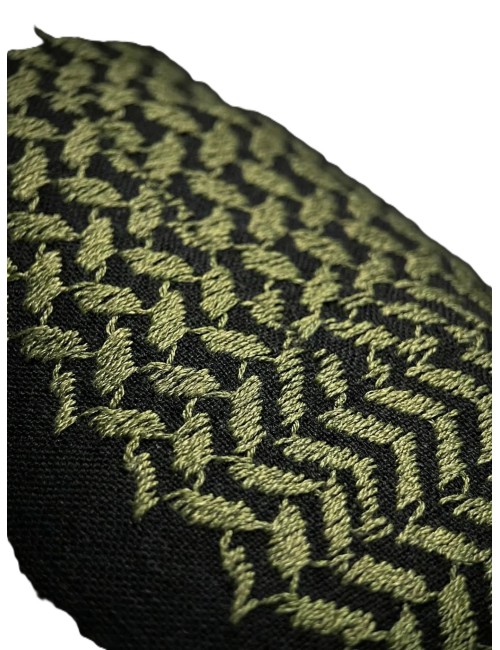 Keffieh palestinien Original Noir liséré doré