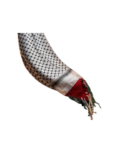 Écharpe Palestine drapeau – Keffieh Hirbawi en coton