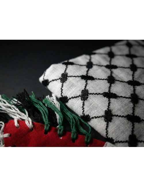 Echarpe aux couleurs du keffieh palestinien