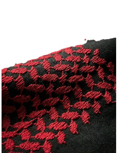 Keffieh palestinien Original noir avec briques rouges