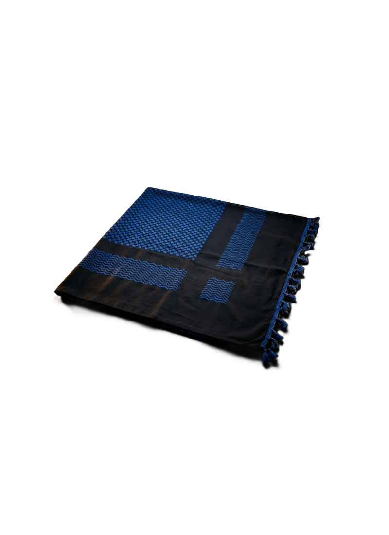 Keffieh palestinien Original Noir bleu