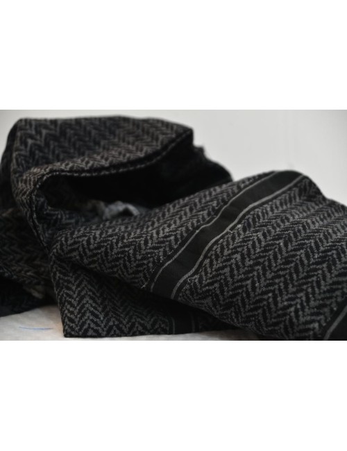 Keffieh palestinien Original Noir et Gris foncé