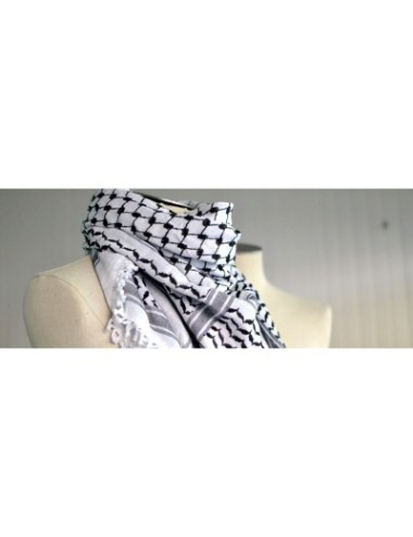 Keffieh palestinien original noir et blanc (ARAFAT) taille enfant