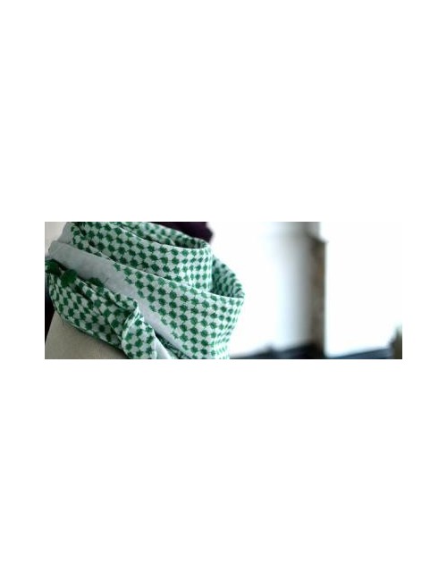 Keffieh palestinien Original Blanc vert