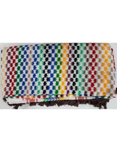 Véritable Keffieh Palestinien Artisanal – Hirbawi (Motif Arc-en-ciel)