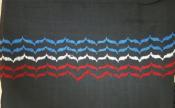 Keffieh palestinien Original Noir couleurs bleu, blanc, rouge