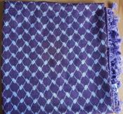 KEFFIEH PALESTINIEN ORIGINAL VIOLET avec lisérés blancs