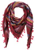 Keffieh palestinien Original Mauve avec lisérés couleurs