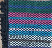 Keffieh palestinien Original noir briques multi-couleurs