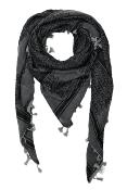 Keffieh palestinien Original Noir et Gris foncé