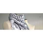 Keffieh palestinien original noir et blanc (ARAFAT)