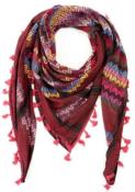 Keffieh palestinien Original Mauve avec lisérés couleurs