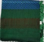 Keffieh palestinien Original Vert sombre carrés couleurs