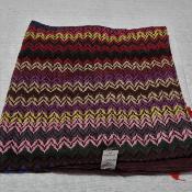 Keffieh palestinien Original Mauve avec lisérés couleurs